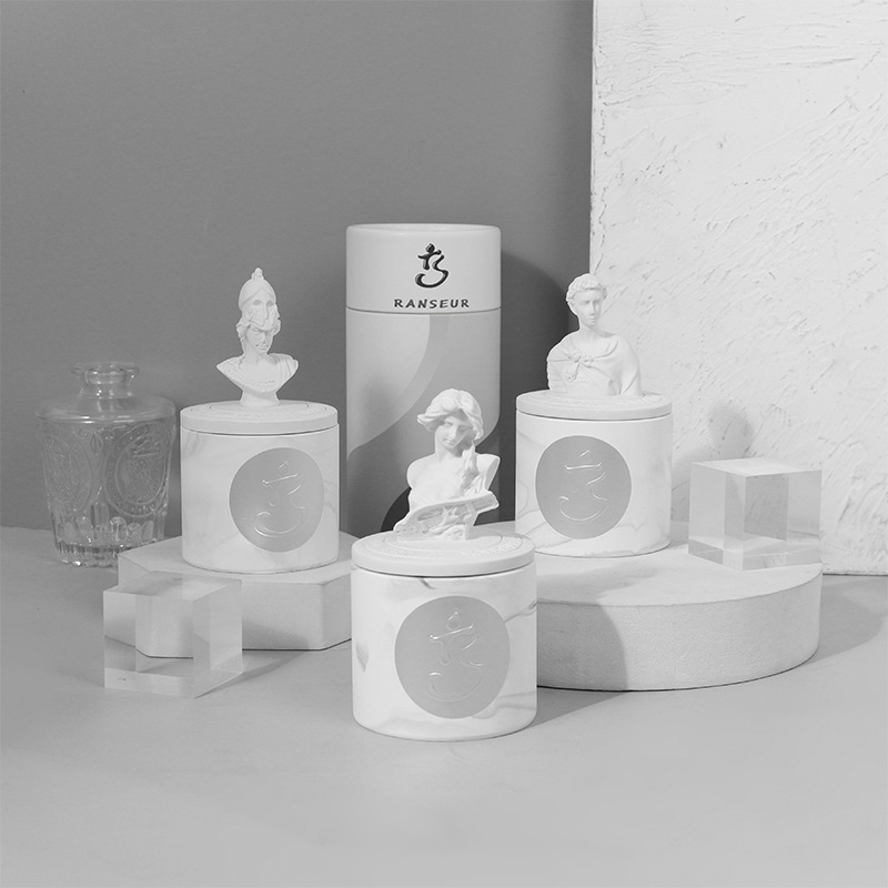 Soy Candle Fragrance Oil - Vela de aromaterapia, taza de yeso,