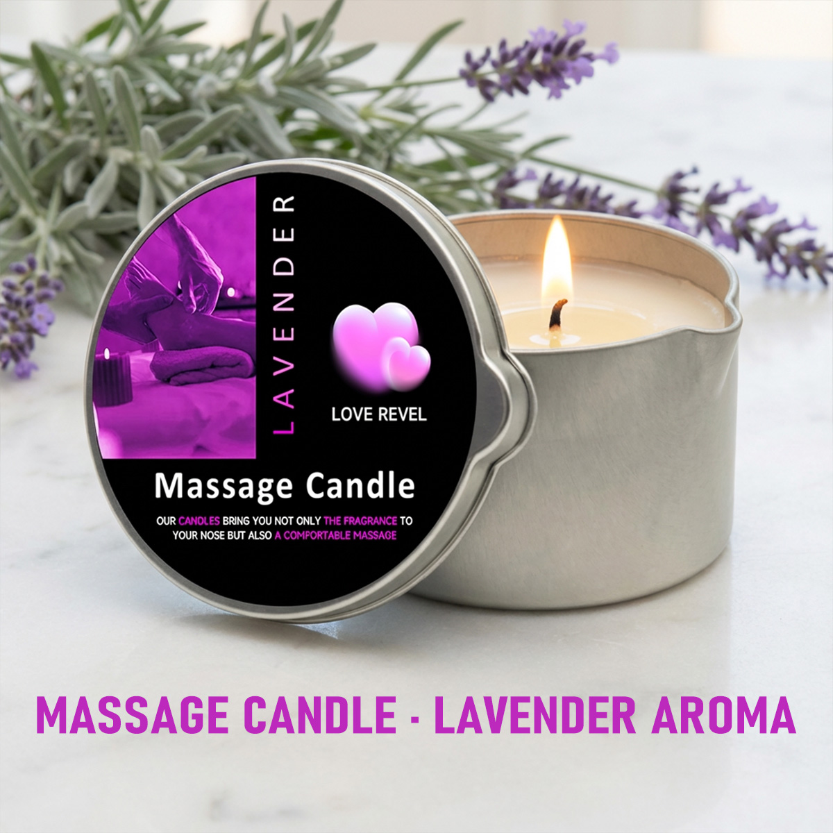 Soy Candle Fragrance Oil - Vela de aceite de masaje, velas