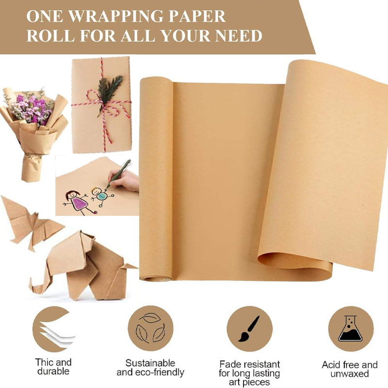 Art Craft Recycled Materials - Papel Kraft Marrón de 10 Metros,