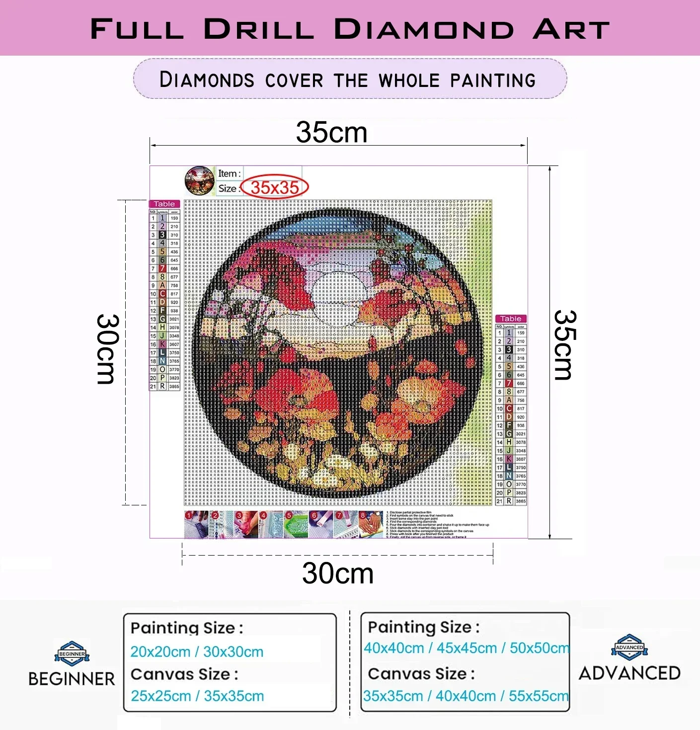 Pintura de Diamantes DIY: Pueb - Art Craft Village reseña y precio