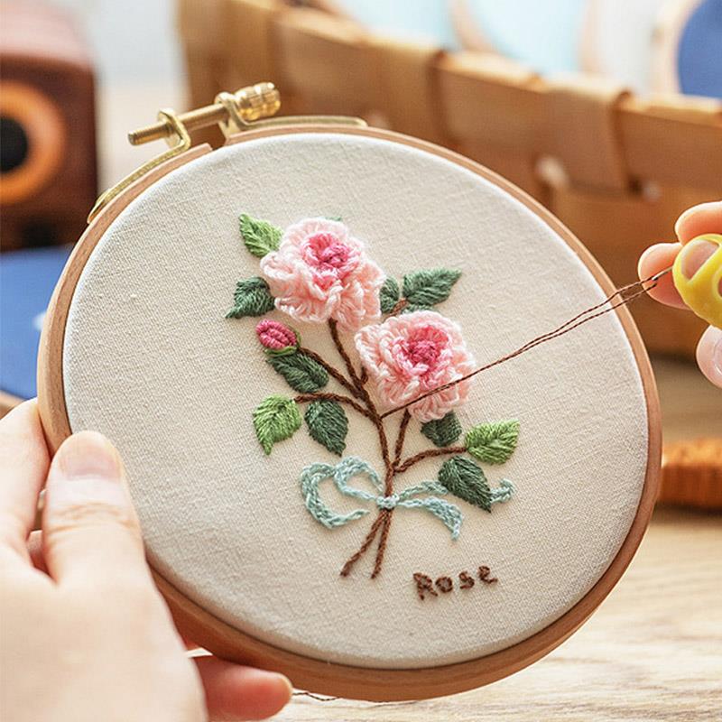 Aros de bordado de madera de h - Embroidery Hoop Kit reseña y precio